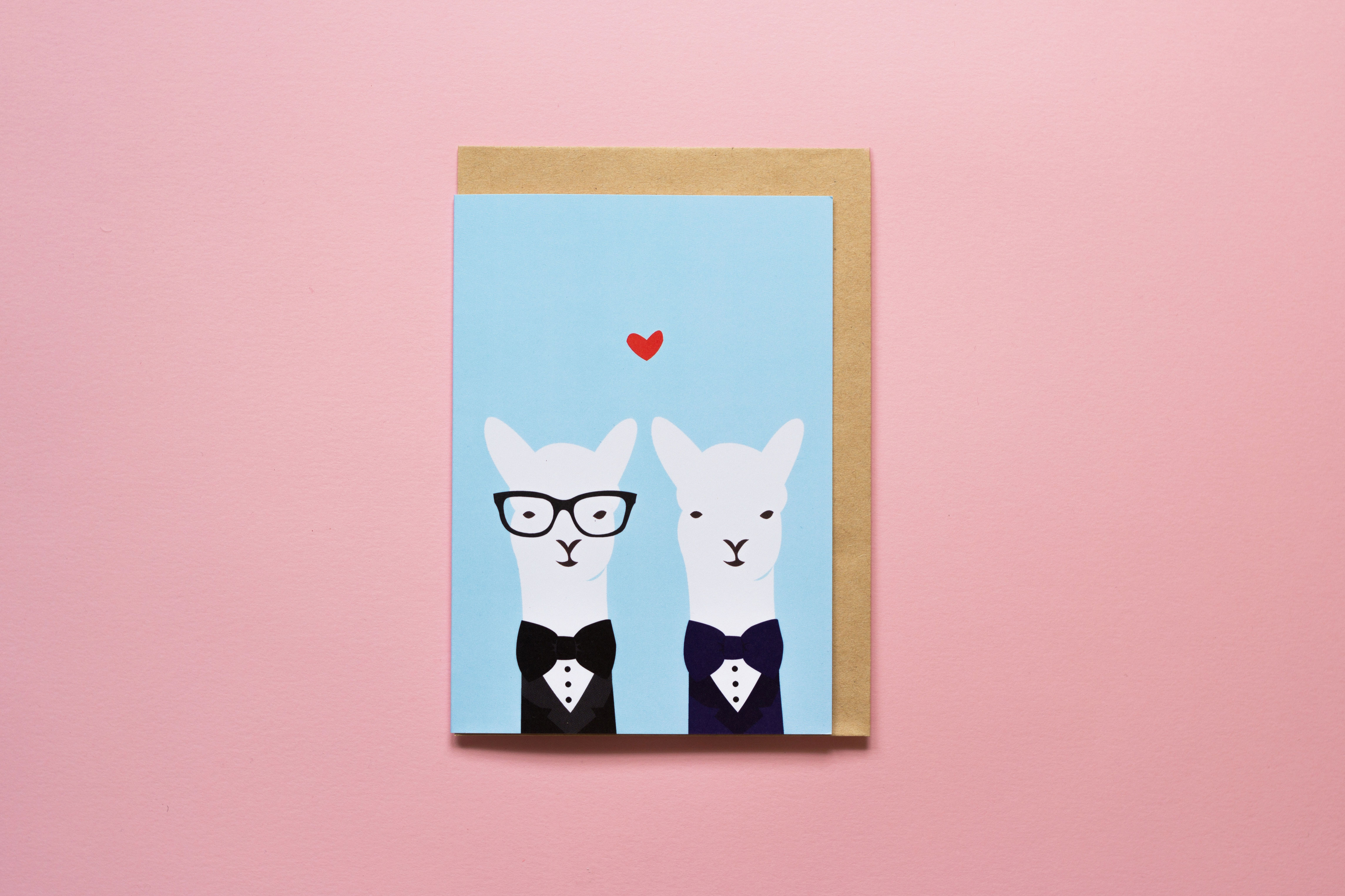 Mr & Mr Llama Greeting Card -1