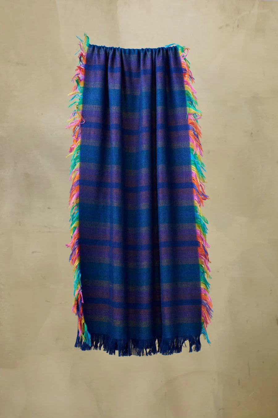 Baby Alpaca Tanaka Shawl - AZUL - 2