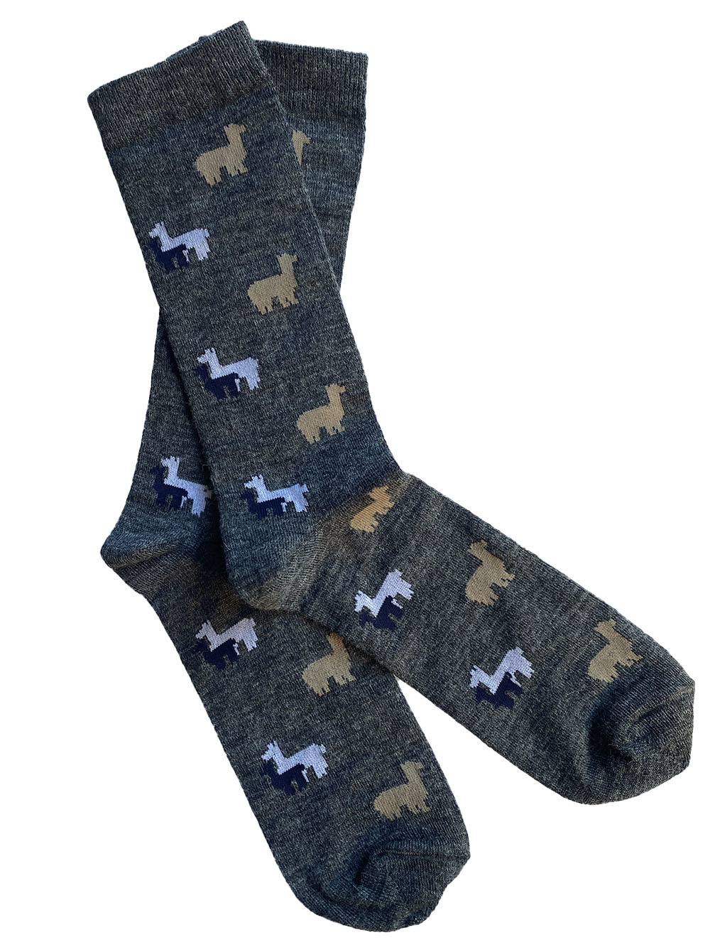 Alpaca & Silk Dress Sock - Grey Alpaca - 1