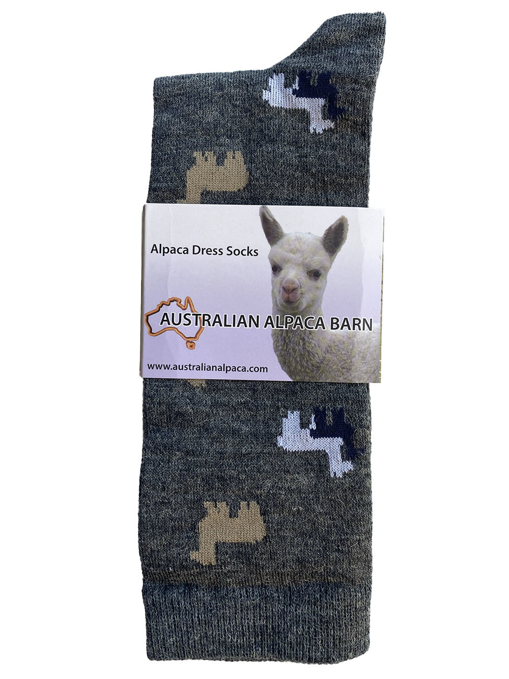 Alpaca & Silk Dress Sock - Grey Alpaca - 2