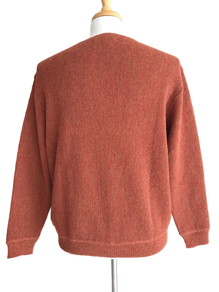 Ivan Crew Neck Links Sweater - Orange Melange - 2