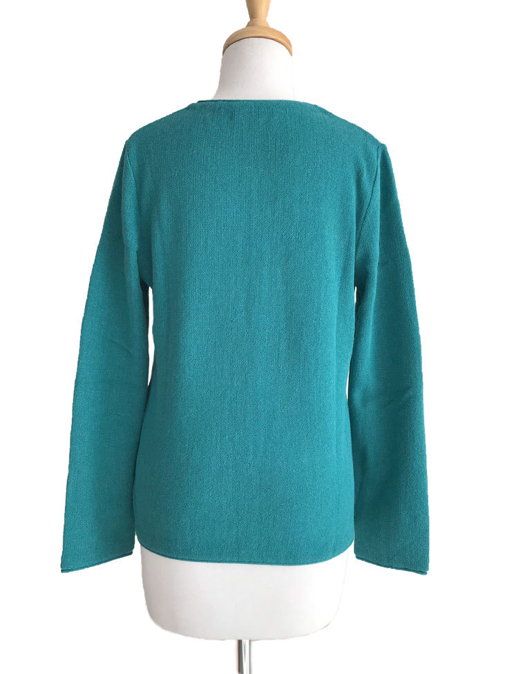 Leonor Links Crew Cardigan - Jade - 2