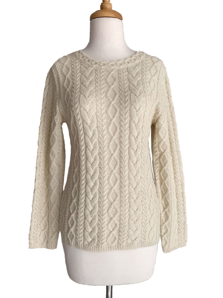 Fieke Cable Sweater - Ecru - 1