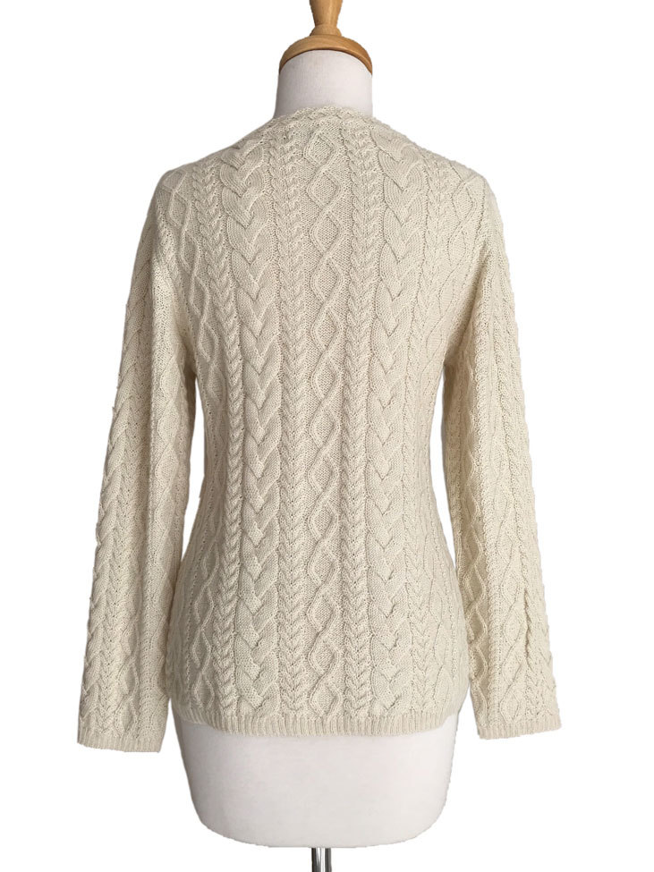 Fieke Cable Sweater - Ecru - 2