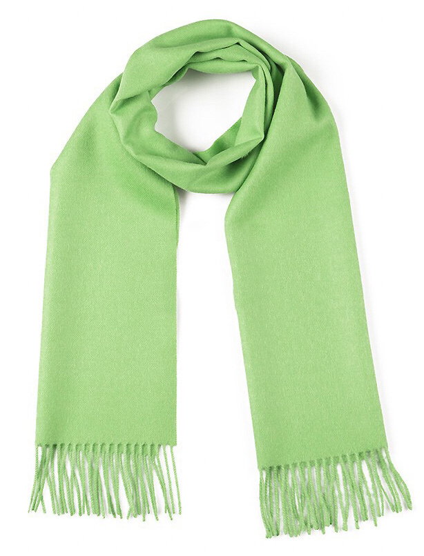 Alpaca Classic Scarf - Bright Green - 1