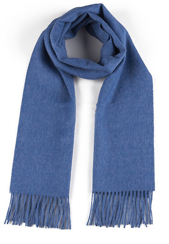 Alpaca Classic Scarf - Blue Melange - 1