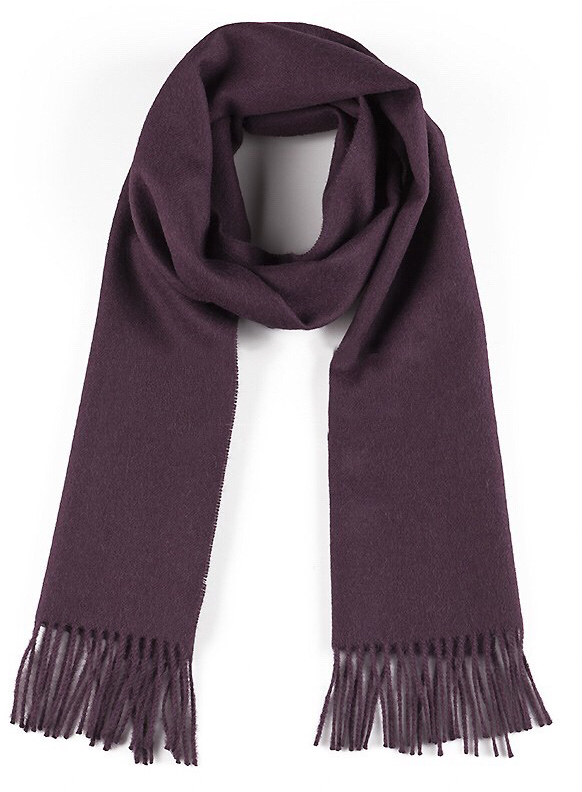 Alpaca Classic Scarf - Dark Purple - 1