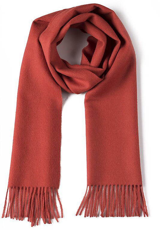 Alpaca Classic Scarf - Deep Orange - 1