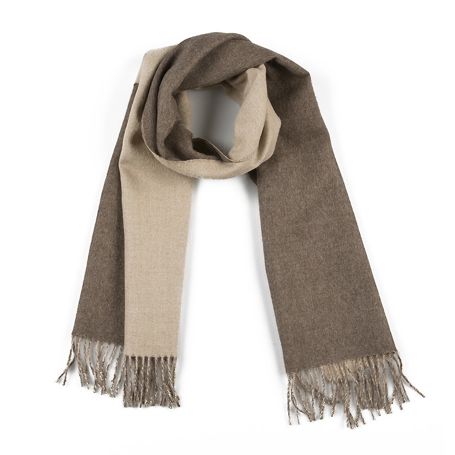 Double Faced Scarf - Camel/Brown - 1