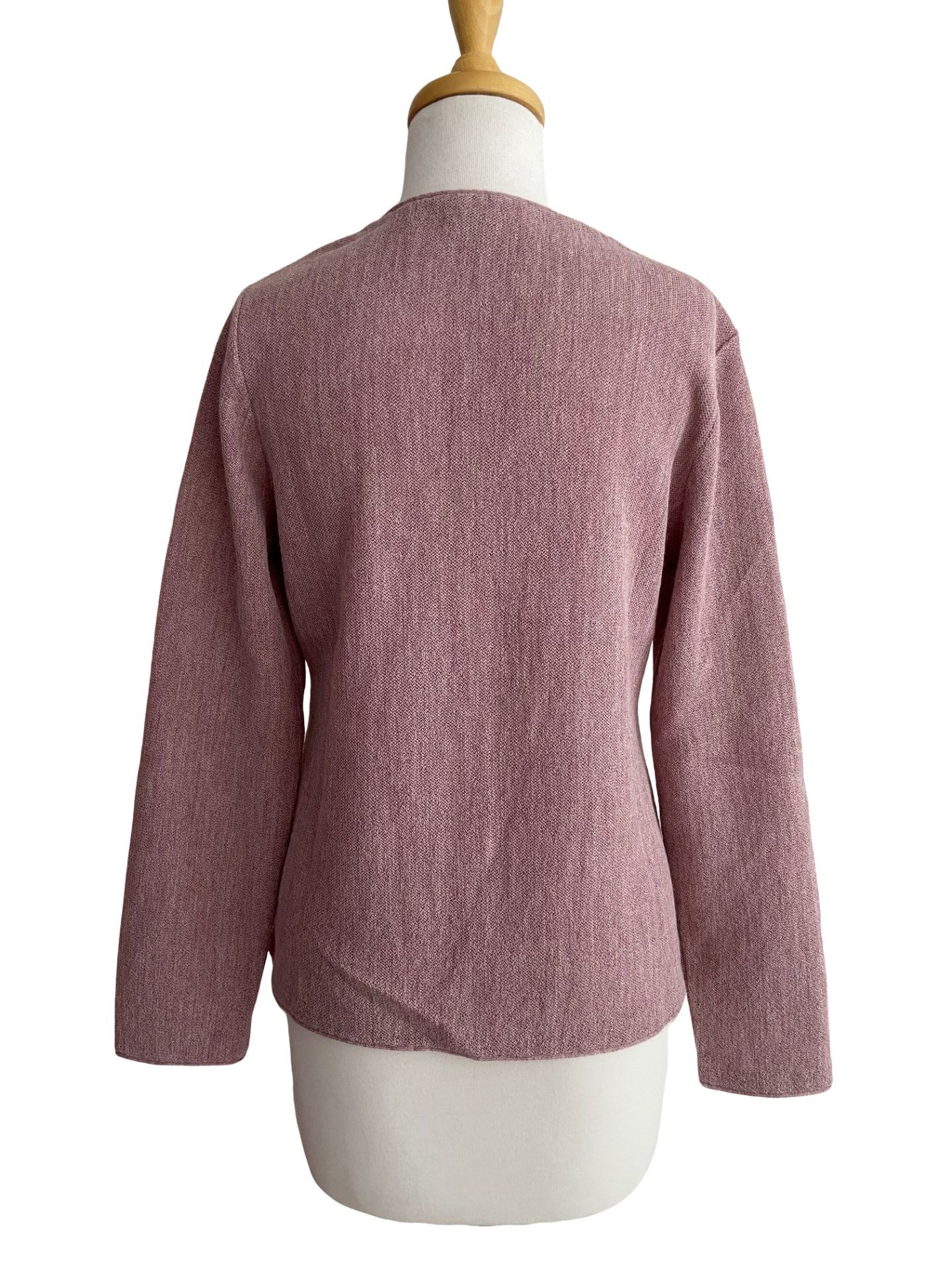 Leonor Links Crew Cardigan - Dusty Pink - 2