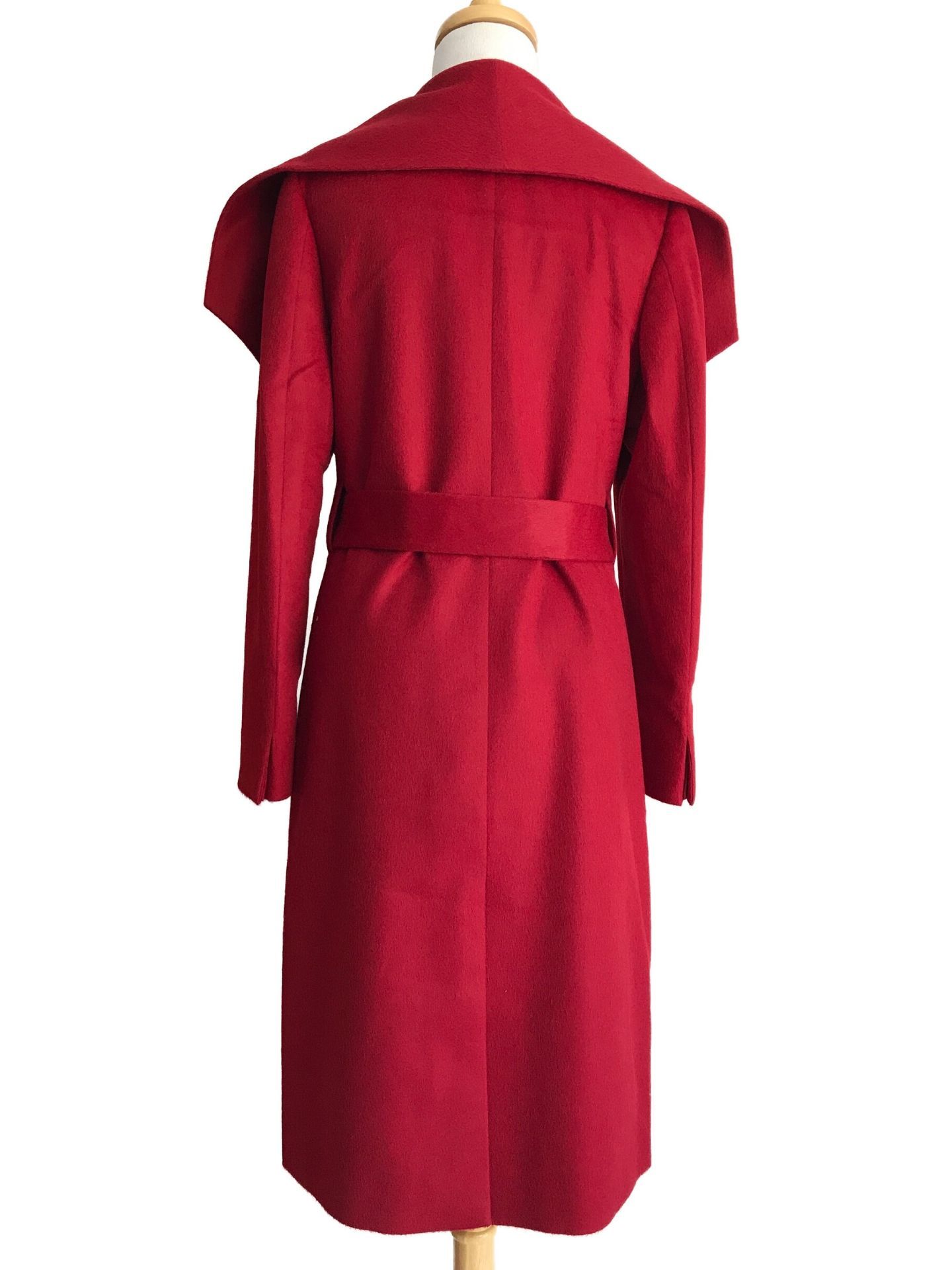Belinda Drape Overcoat - Red Wine - 3