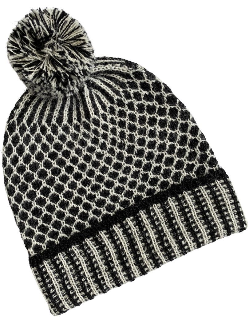 Nogal PomPom Beanie Black/White - 1