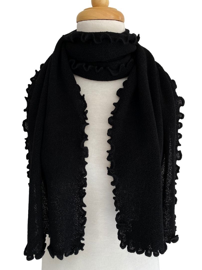 Curly Links Scarf Black - 1
