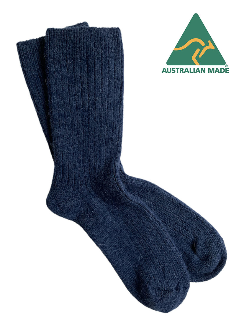 Alpaca Thick Comfort Sock - Denim - 2