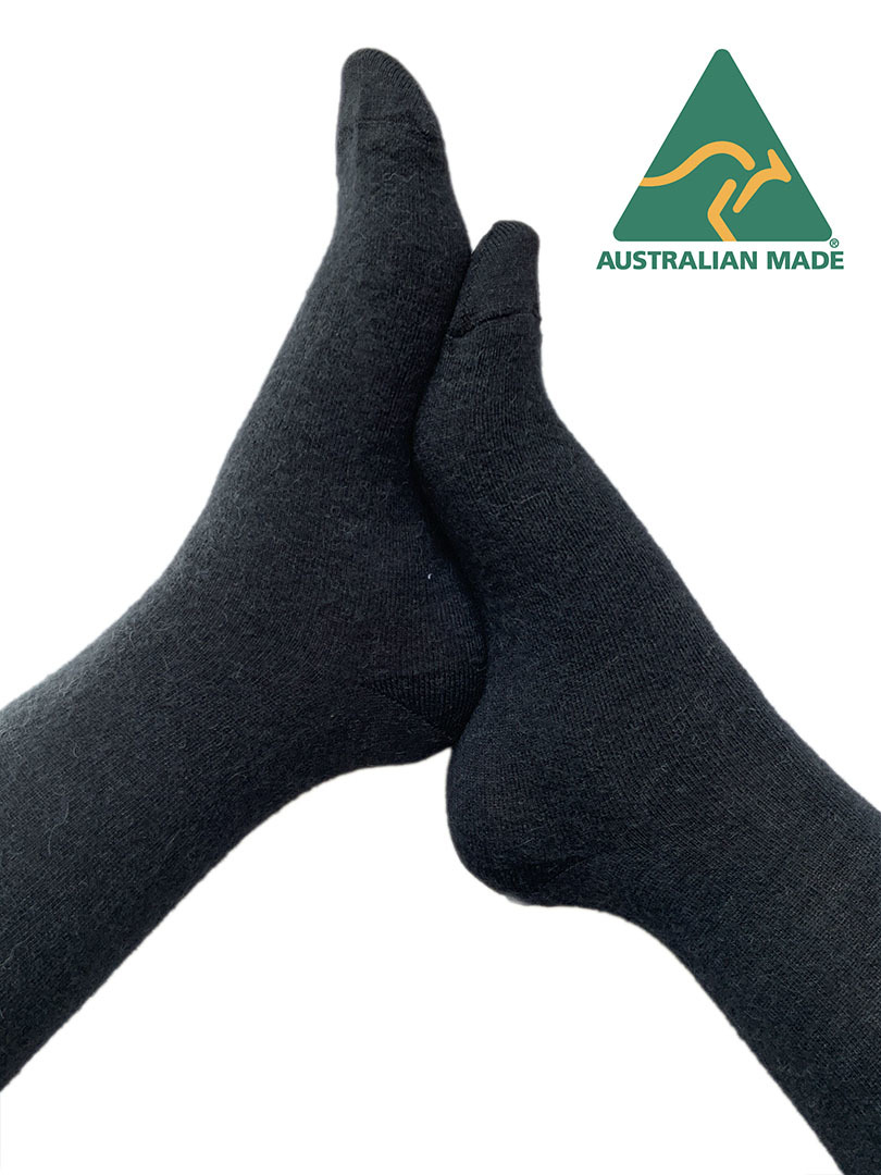 Alpaca Classic Comfort Sock - Black - 1