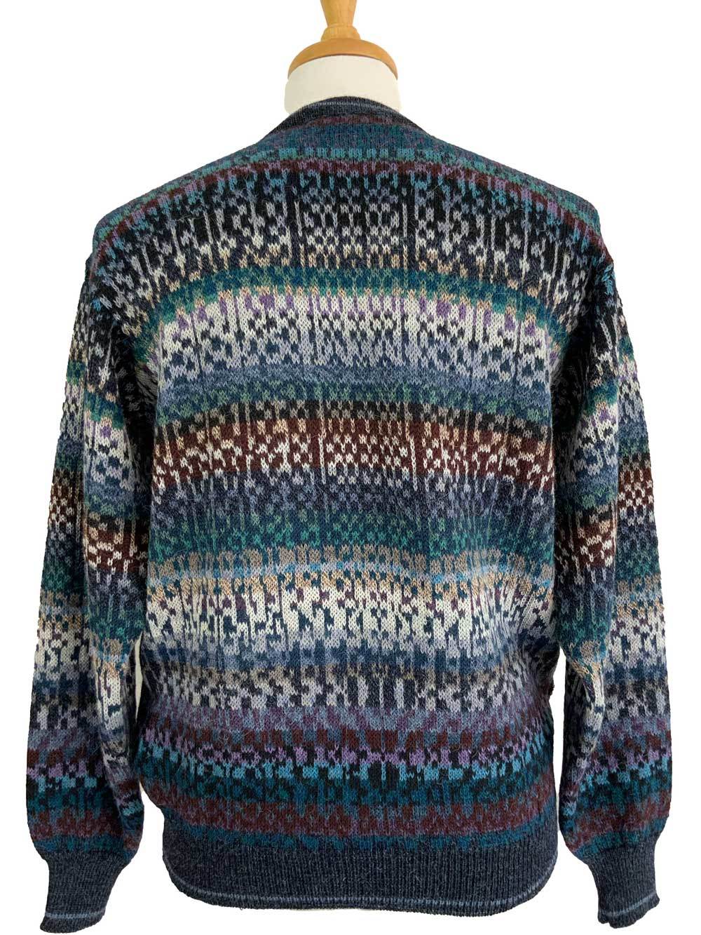 Owen V-Neck Sweater Teal Multi - 2