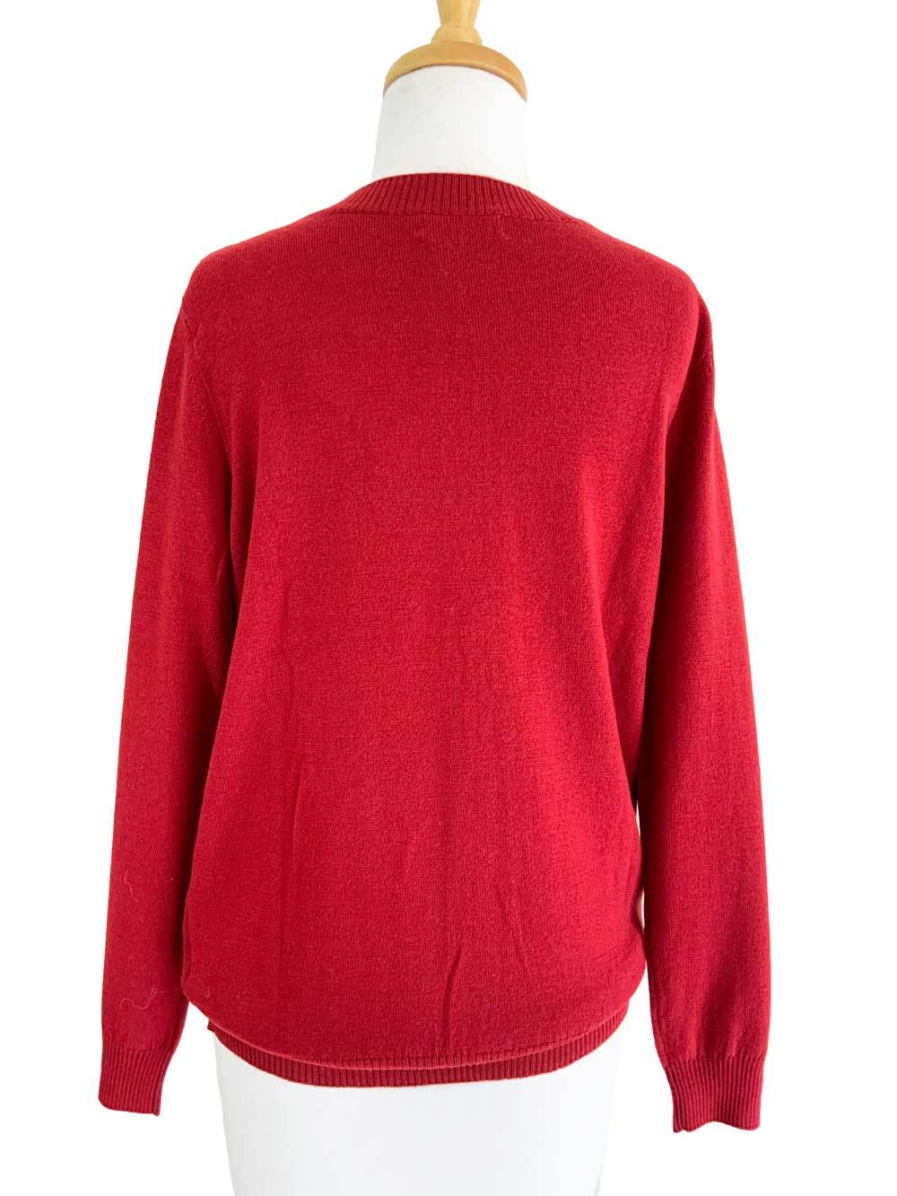 Greta Cable Sweater - Red - 2