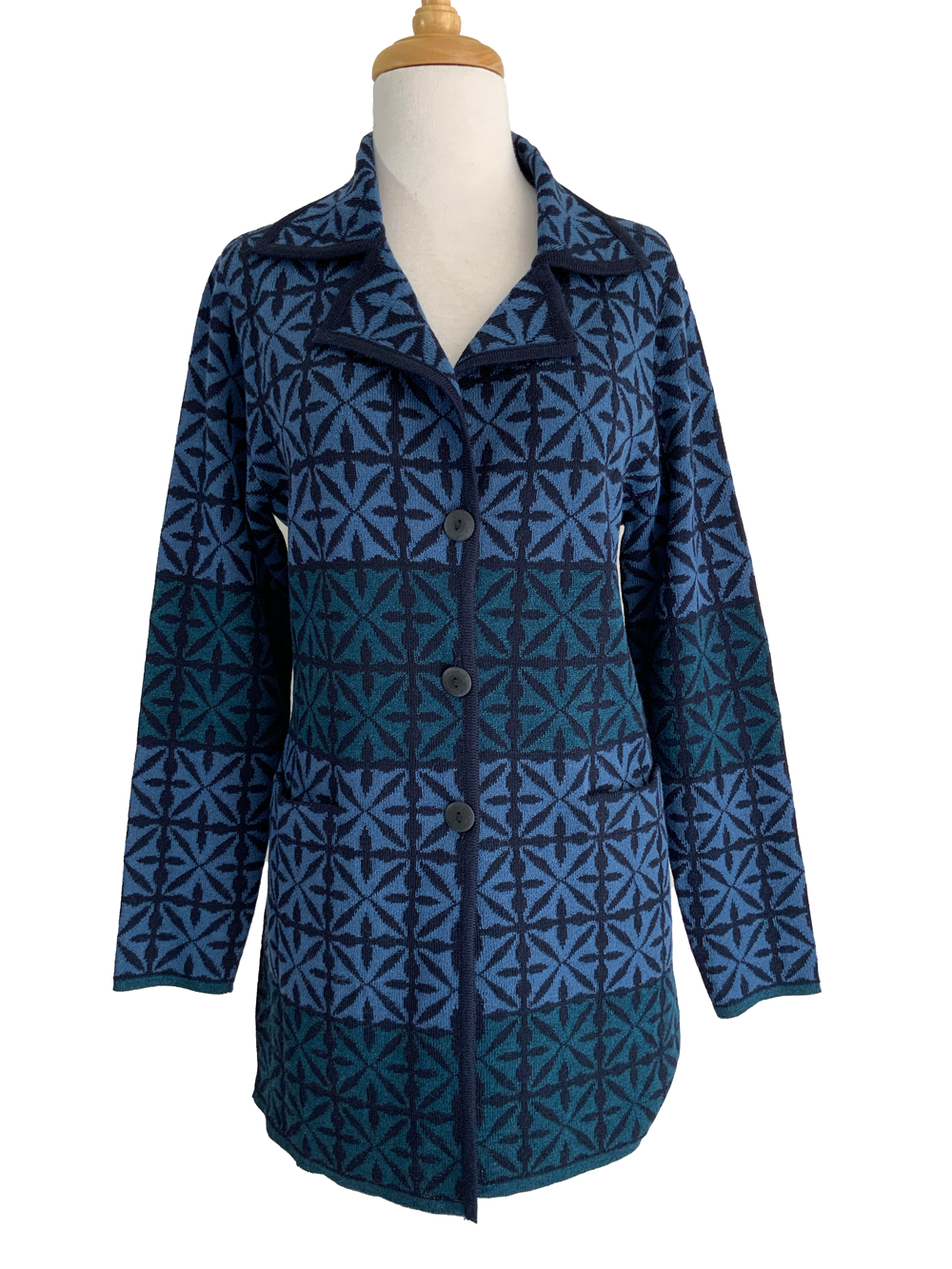 Fractal Coat Cardigan - 1