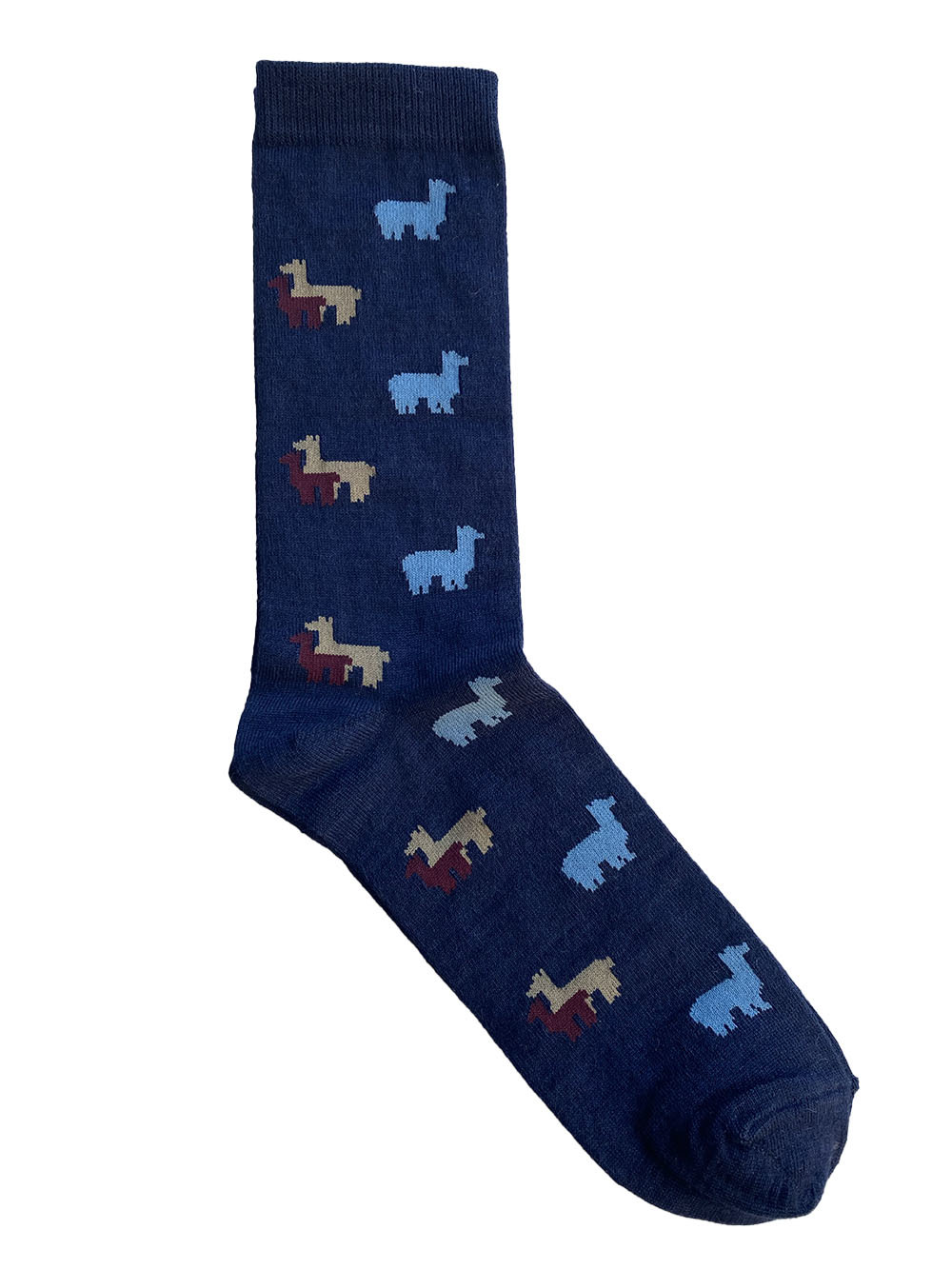 Alpaca & Silk Dress Sock - Blue Alpaca - 3