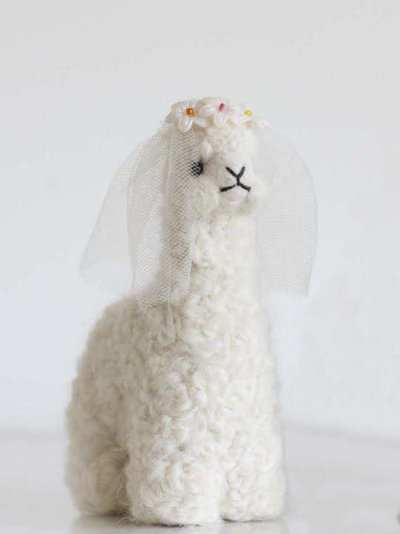 Needle Felted Huacaya Bride - 1