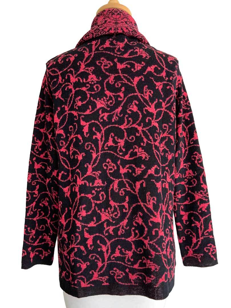 Eadie Jacquard Cardigan Watermelon/Black - 2