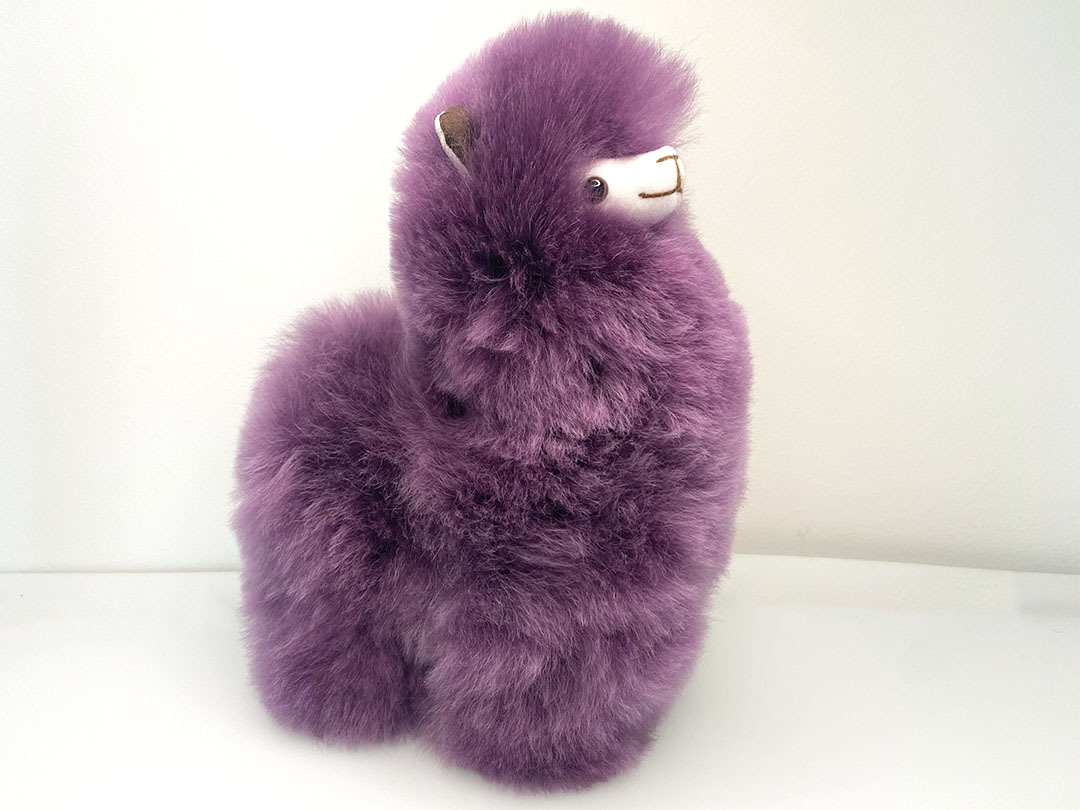 Alpaca Huacaya Figure 22x18cm - Lavender - 1