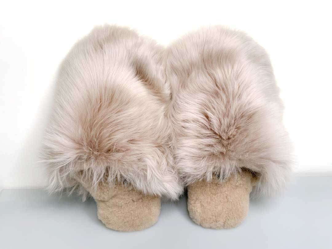 Classic Suri Alpaca Slippers - Sand - 1