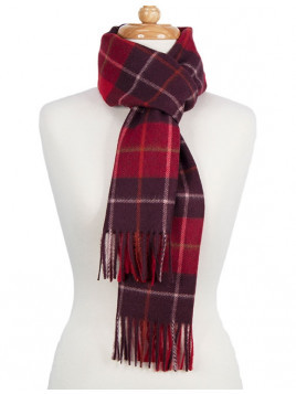 Alpaca Classic Scarf  Red Check - 1