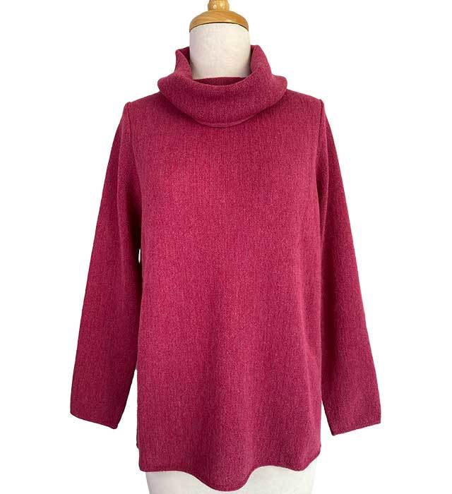 Caletti Roll Neck Links Tunic - Pink Melange - 1