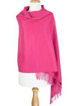 100% Suri Alpaca Shawl  Deep Hot Pink - 1