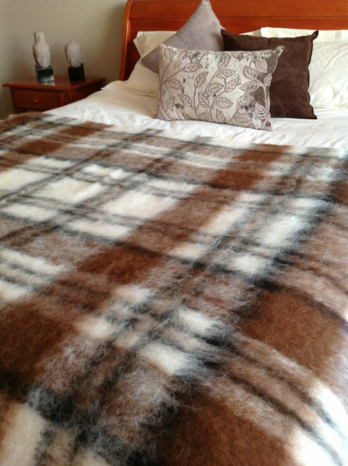 Natural Alpaca Brushed Throw - Apache - 2