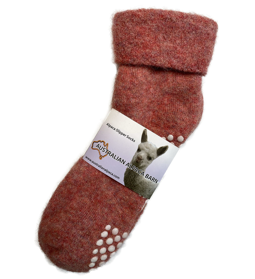 Alpaca Slipper Socks - Pink - 3