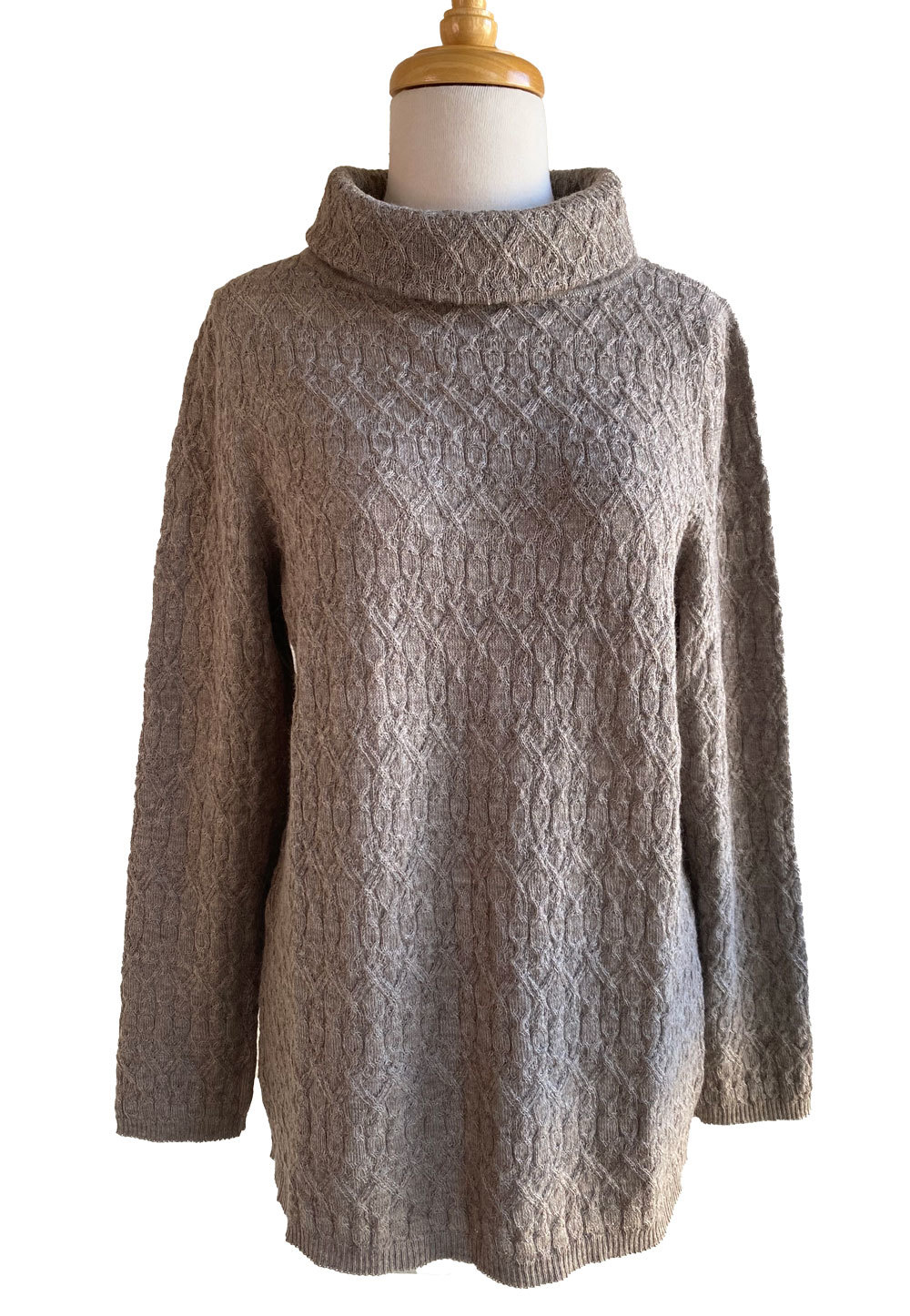 Sienna Cable Sweater - Taupe - 1