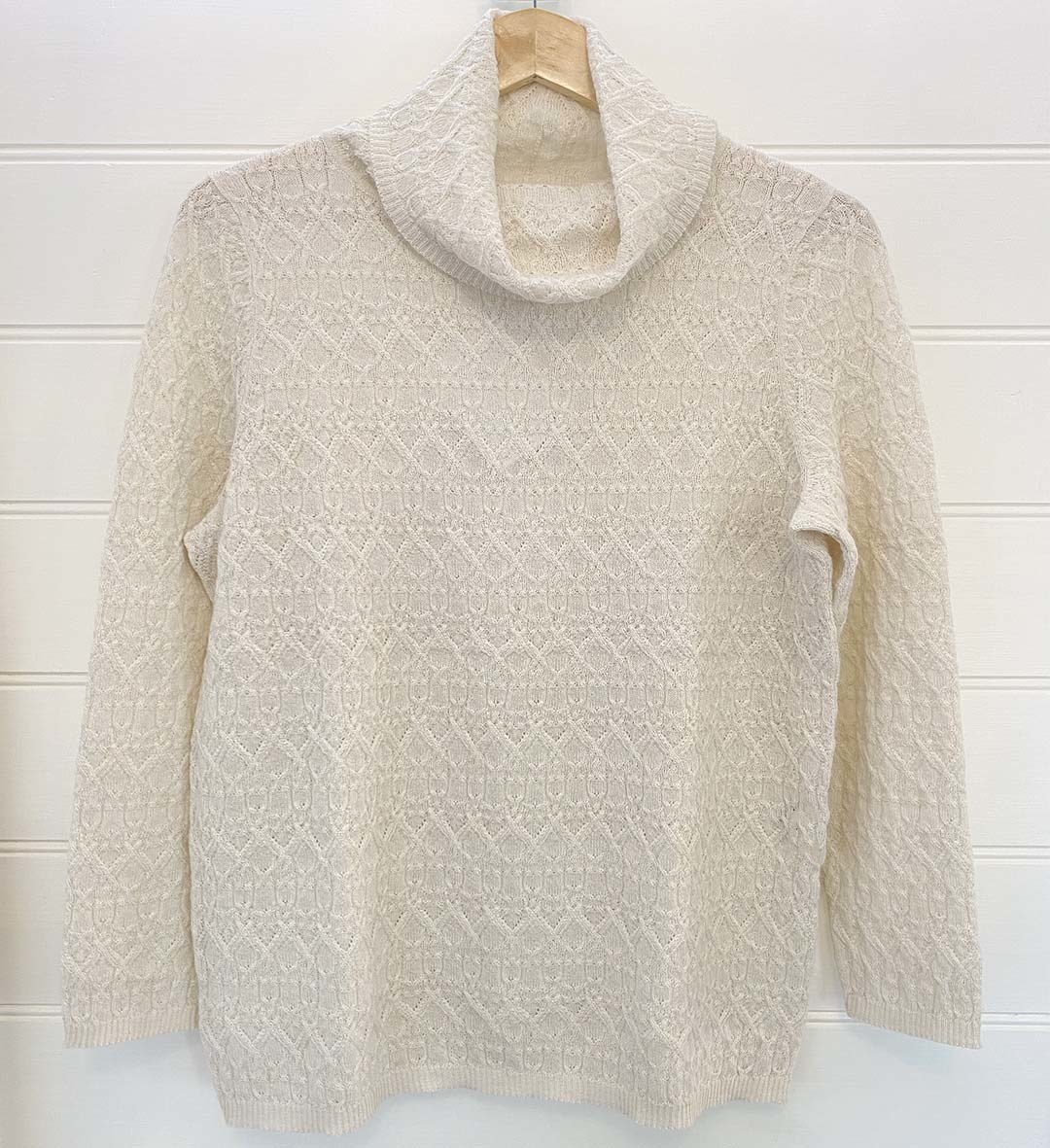 Sienna Cable Sweater - Cream - 1