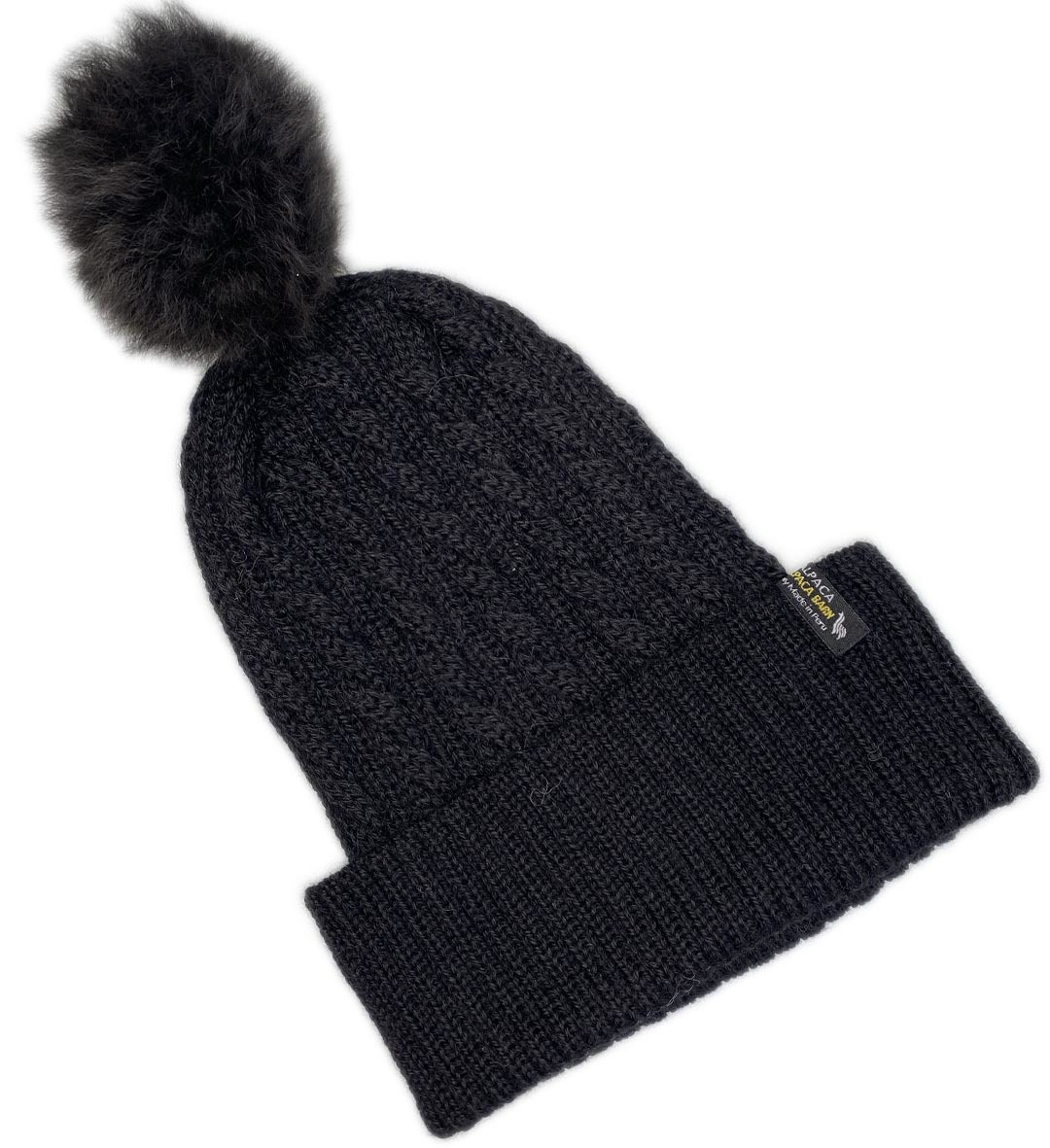 Nuna Beanie w. PomPom Black - 1