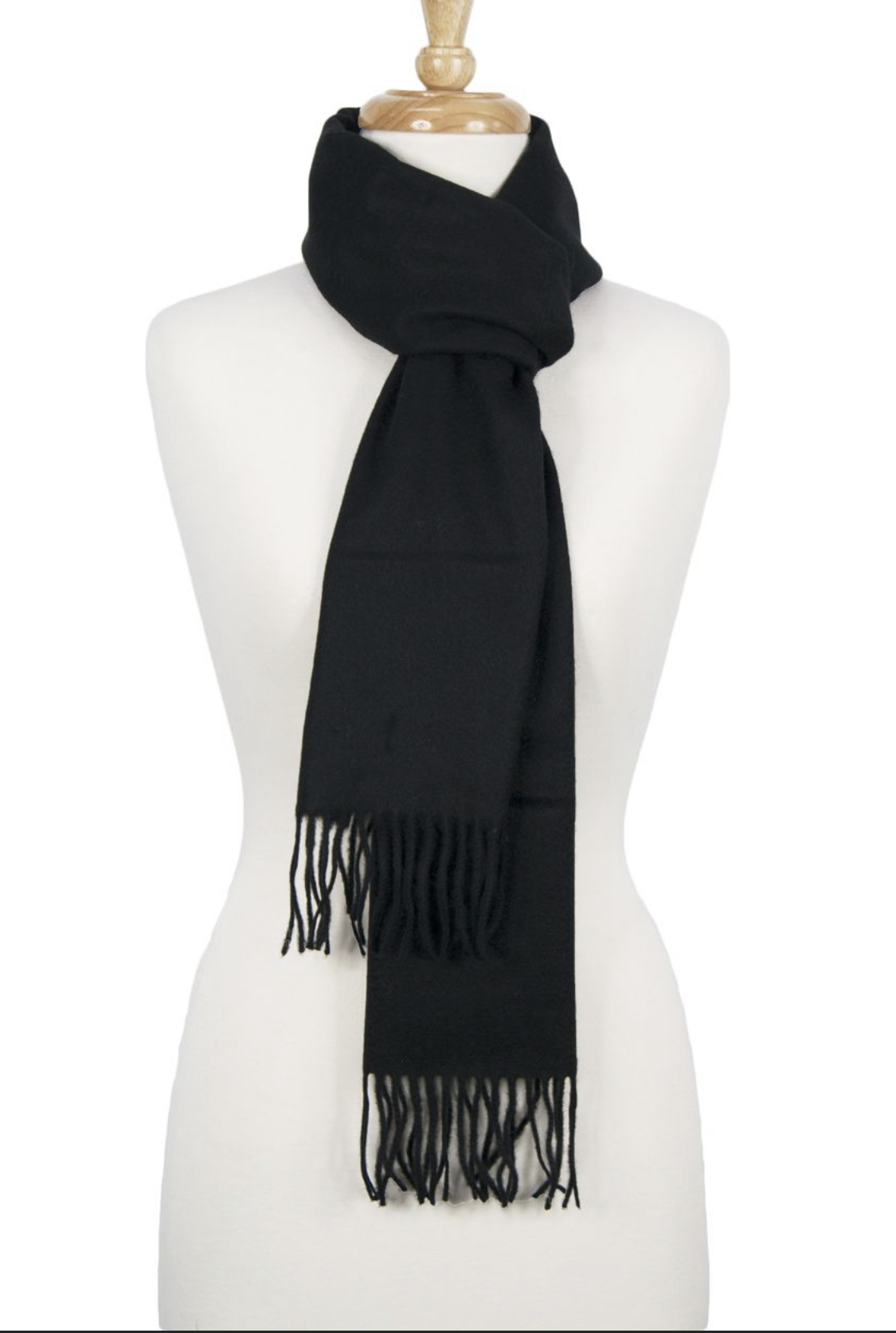 Cashmere Black Scarf - 1