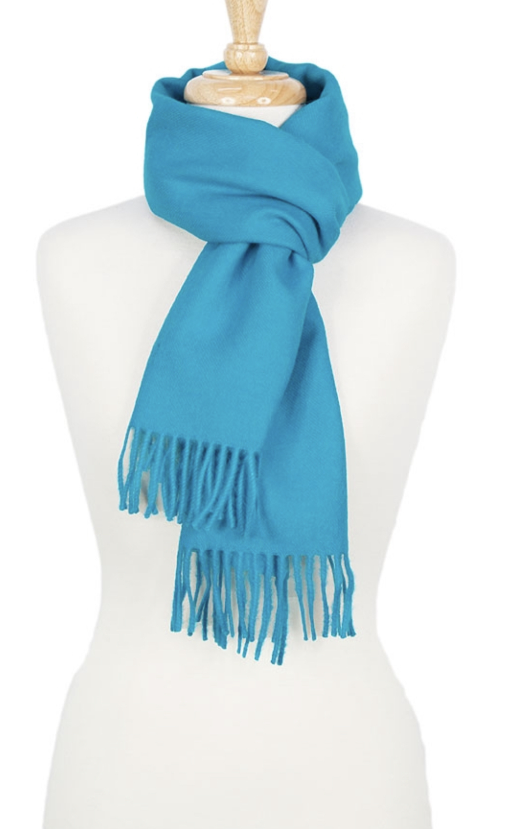 Alpaca Classic Scarf - Bright Blue - 1