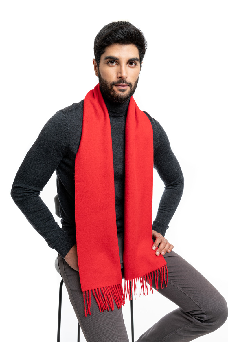 Alpaca Classic Scarf - Red - 1