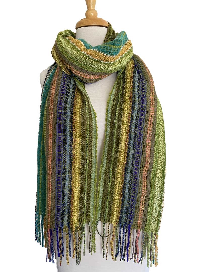 Gladys Shawl/Scarf Greens - 1