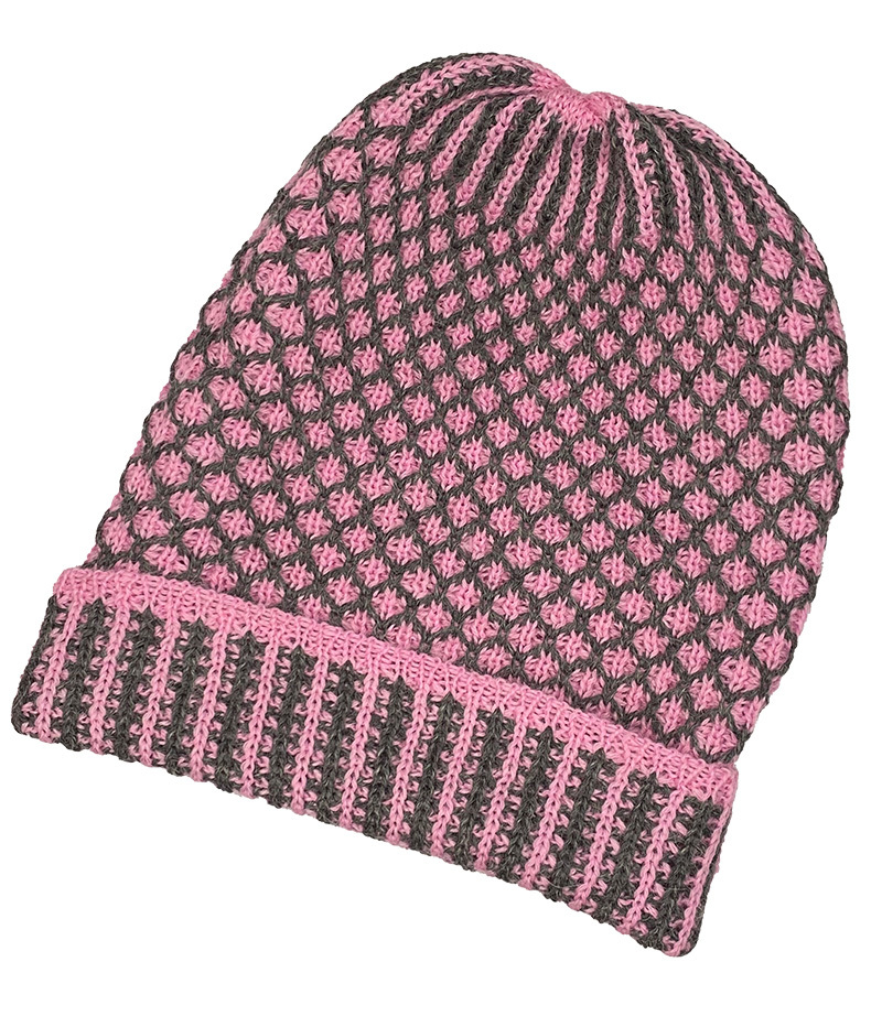 NEW - Nogal Beanie Pink/Grey - 1