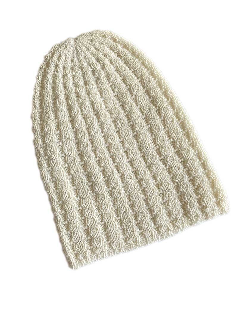 New - Alpaca Taylor Cable Beanie - Ecru - 1