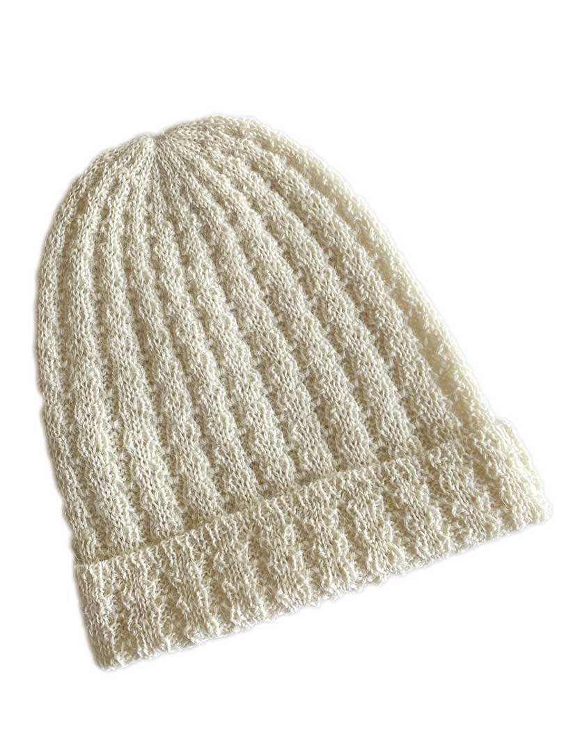 New - Alpaca Taylor Cable Beanie - Ecru - 2