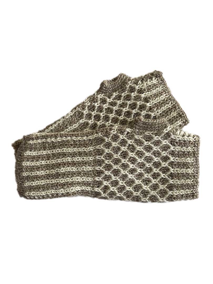 NEW - Nogal Fingerless Gloves/Wrist Warmers - Fawn/Cream - 1