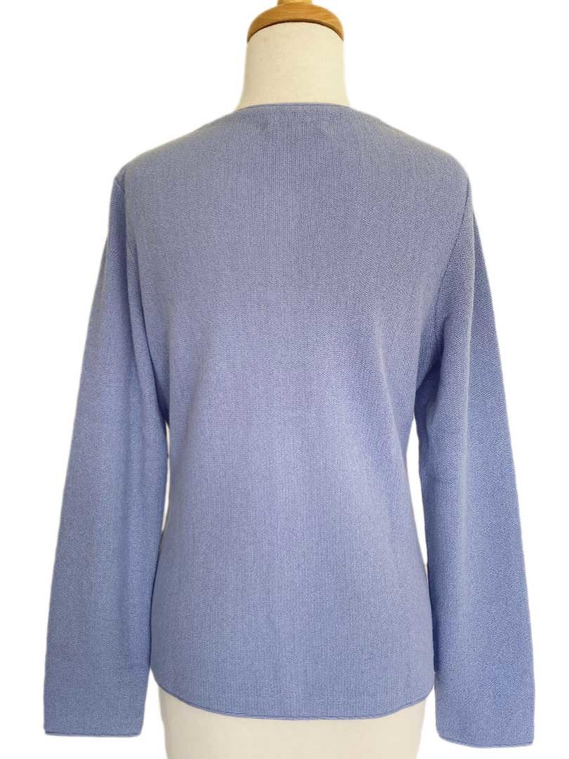 Leonor Links Crew Cardigan - Pale Blue - 2