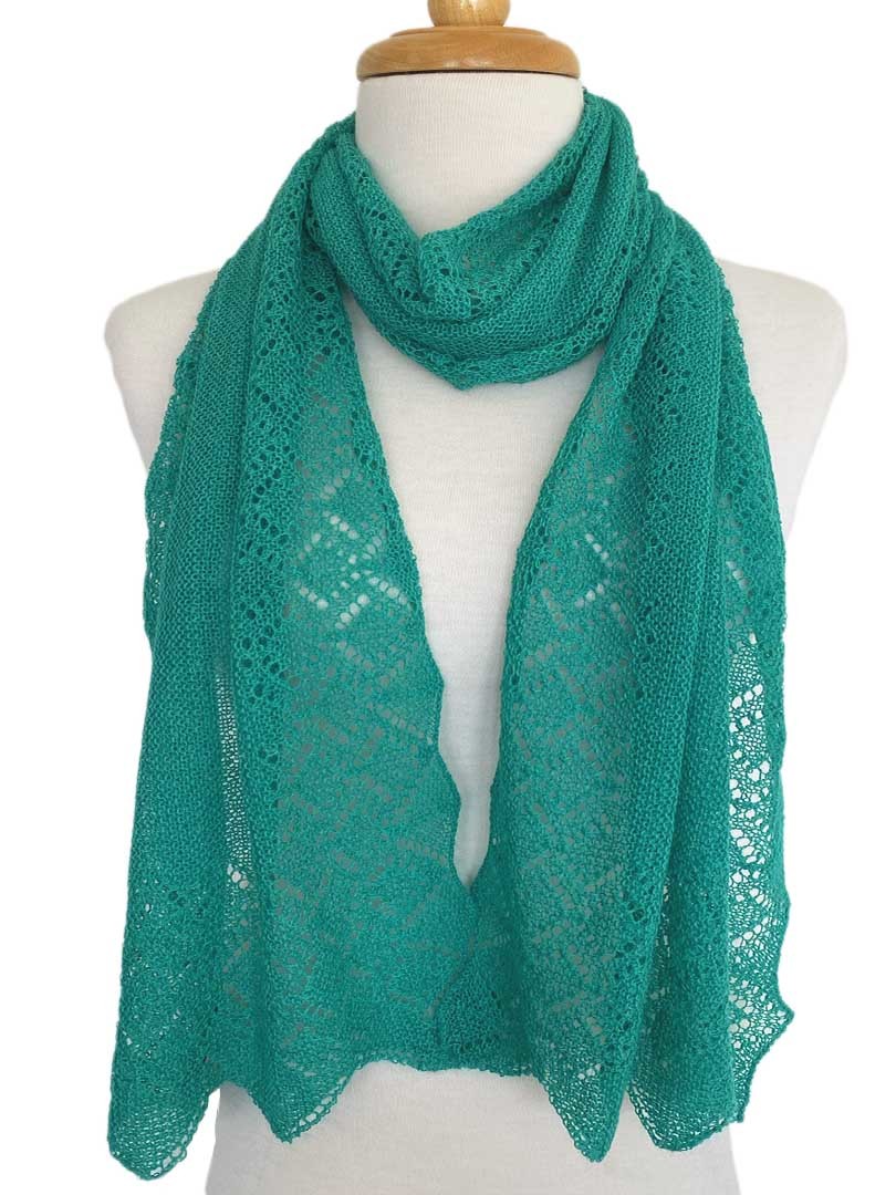 NEW - Antonella Lace Scarf - Emerald - 1