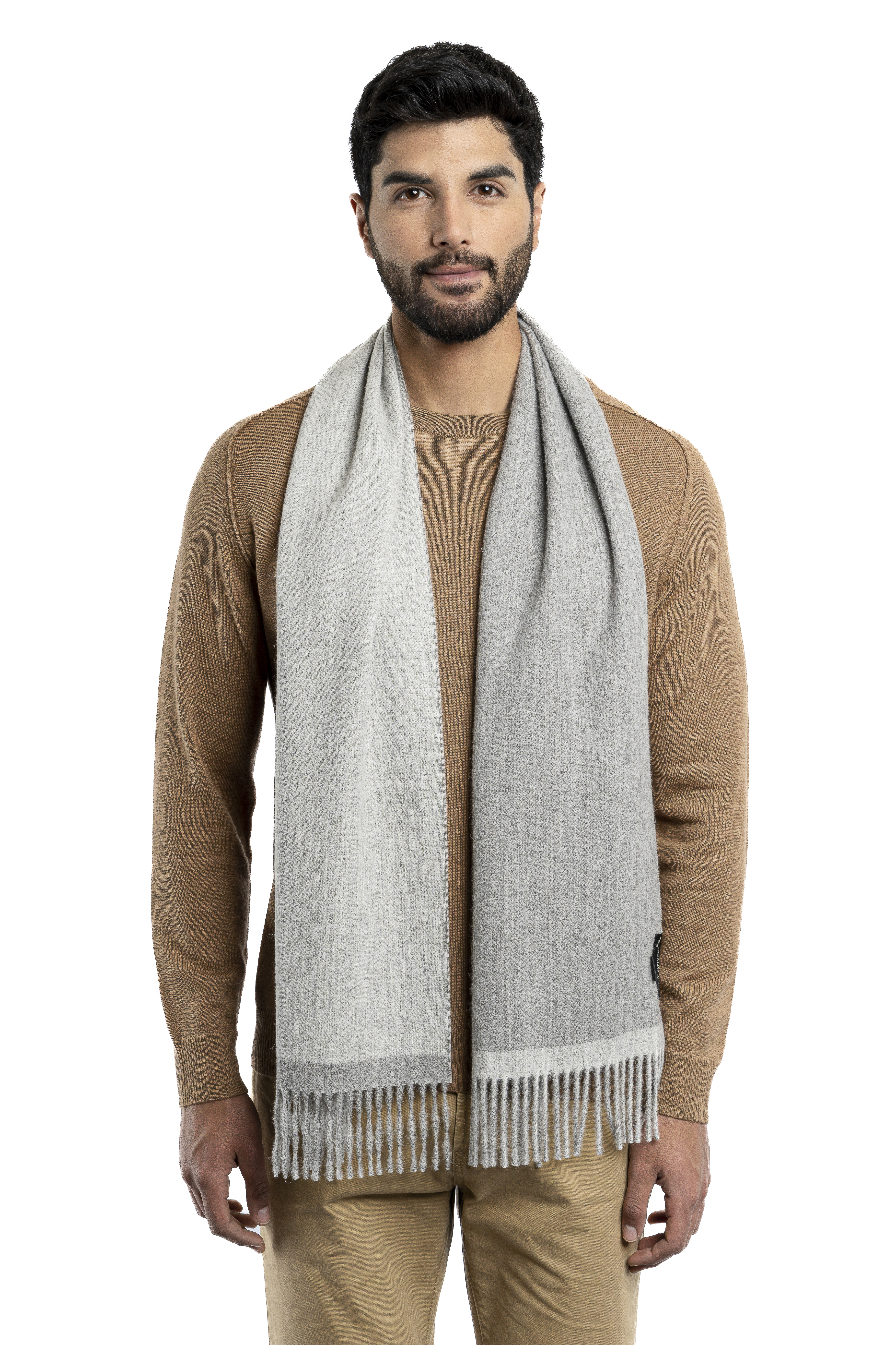 NEW - Eco Double Faced Scarf - Light Grey/Mid Grey - 1