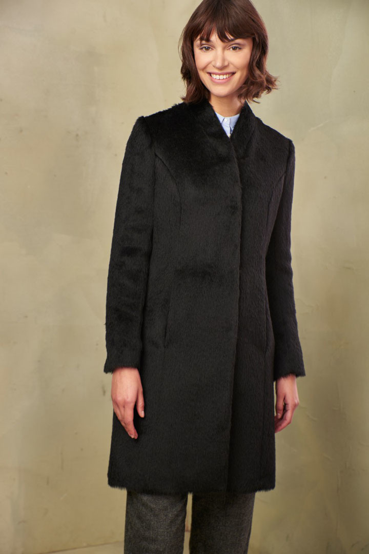 NEW - THEORY COAT ALPACA SURI - BLACK - 1