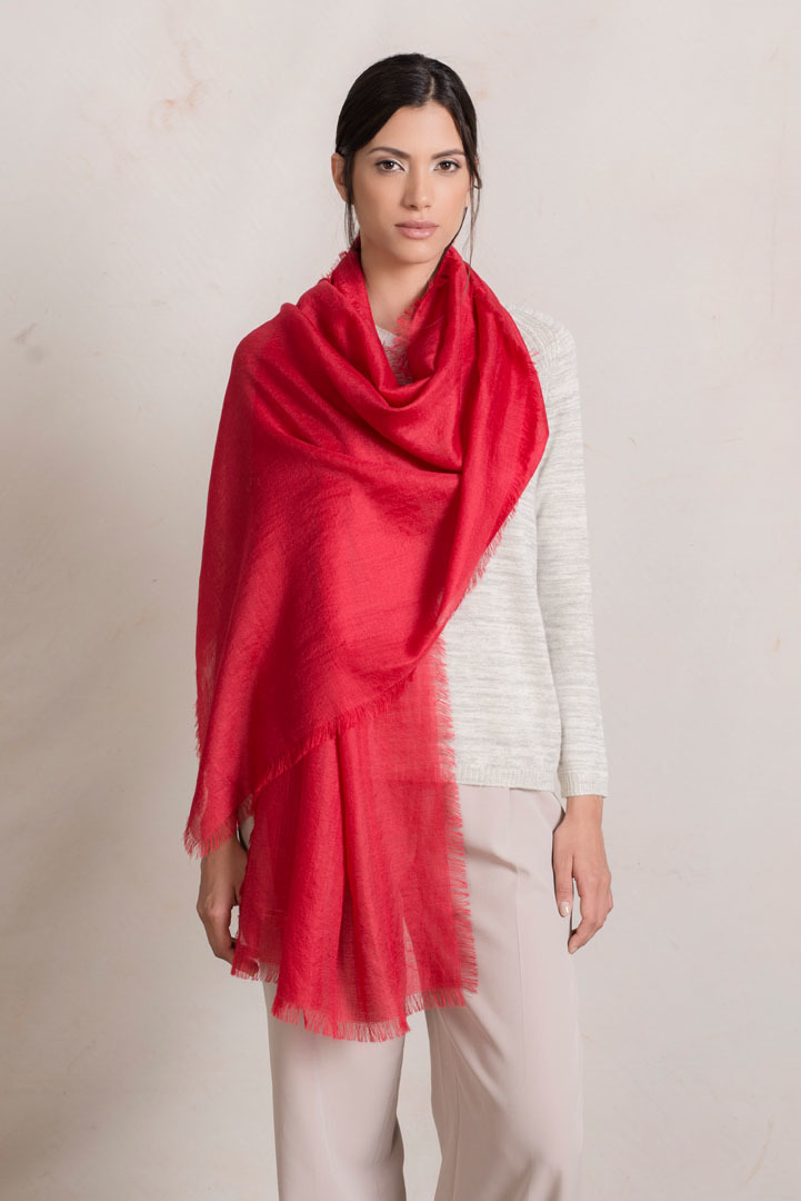 PATITO SHAWL BABY ALPACA - ROJO - 2