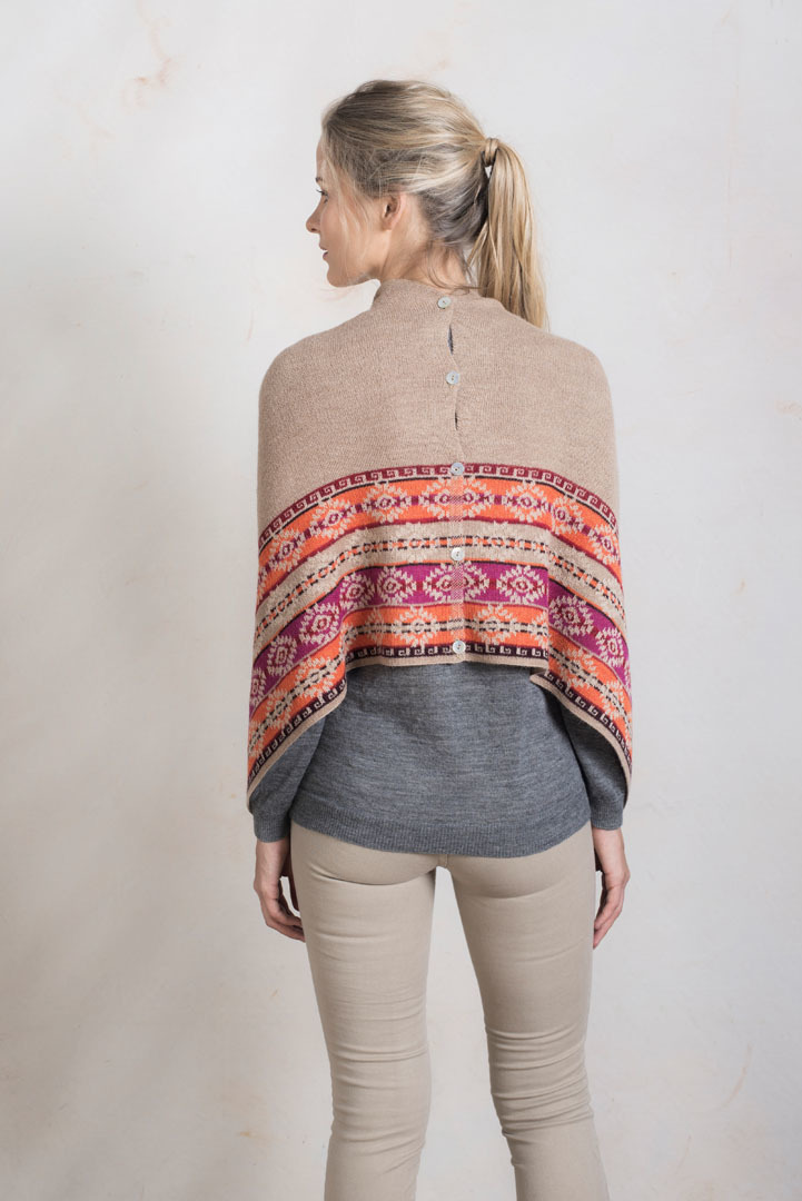 REDSONG SHAWL BABY ALPACA - CHANTERELLE - 3