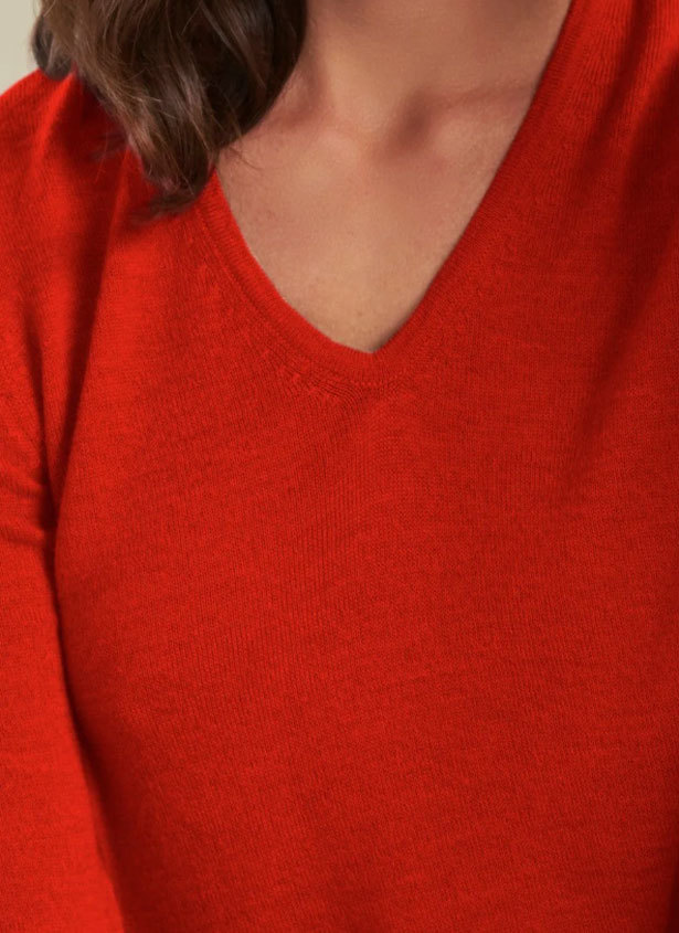 TUDOR SWEATER ROYAL ALPACA - ROSO - 3